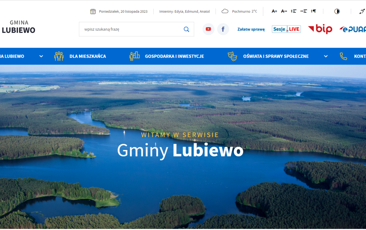 Zdjęcie do POPRAWA DOSTĘPNOŚCI URZĘDU GMINY W LUBIEWIE