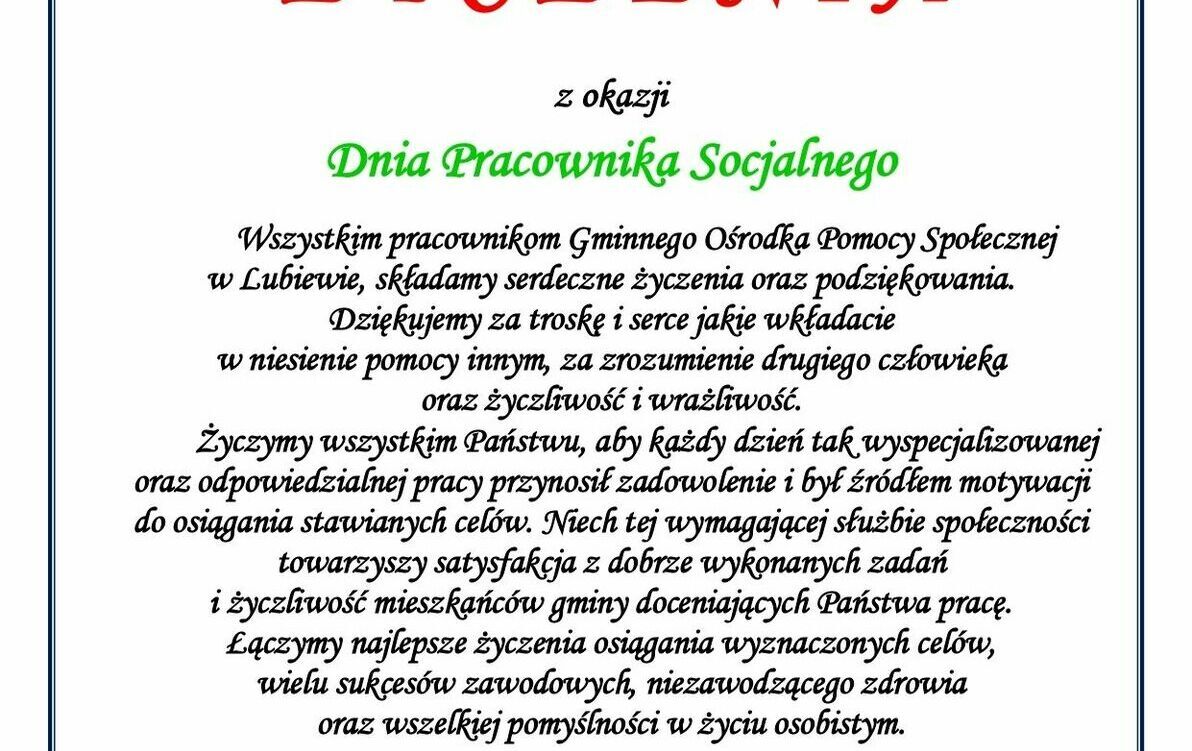 Zdjęcie do Życzenia&nbsp;z okazji&nbsp;Dnia Pracownika Socjalnego