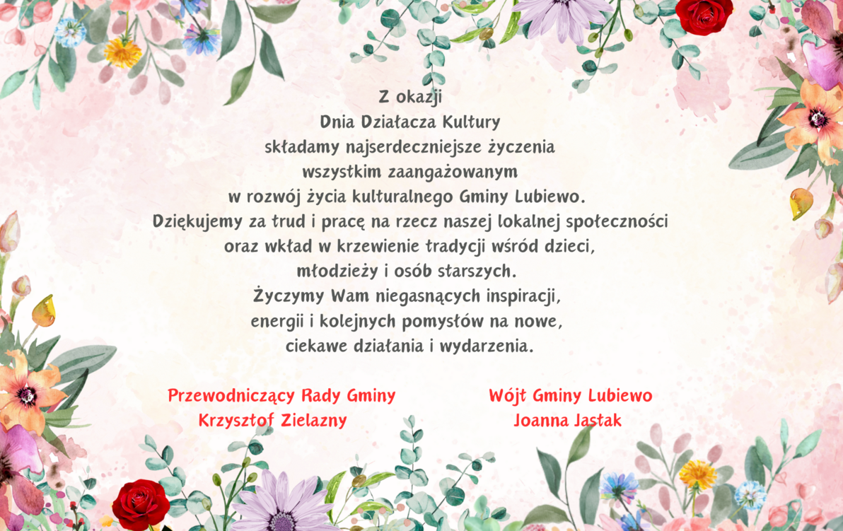 Zdjęcie do Życzenia z okazji Dnia Działacza Kultury 