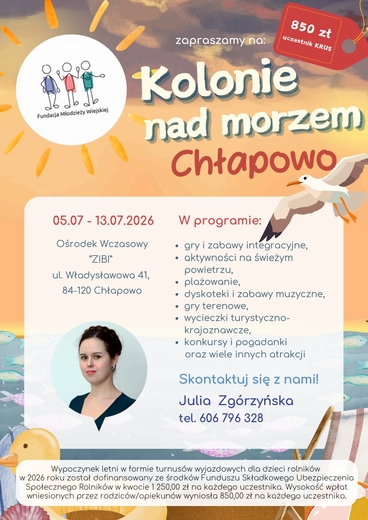 plakat koloni w Chłapowie 