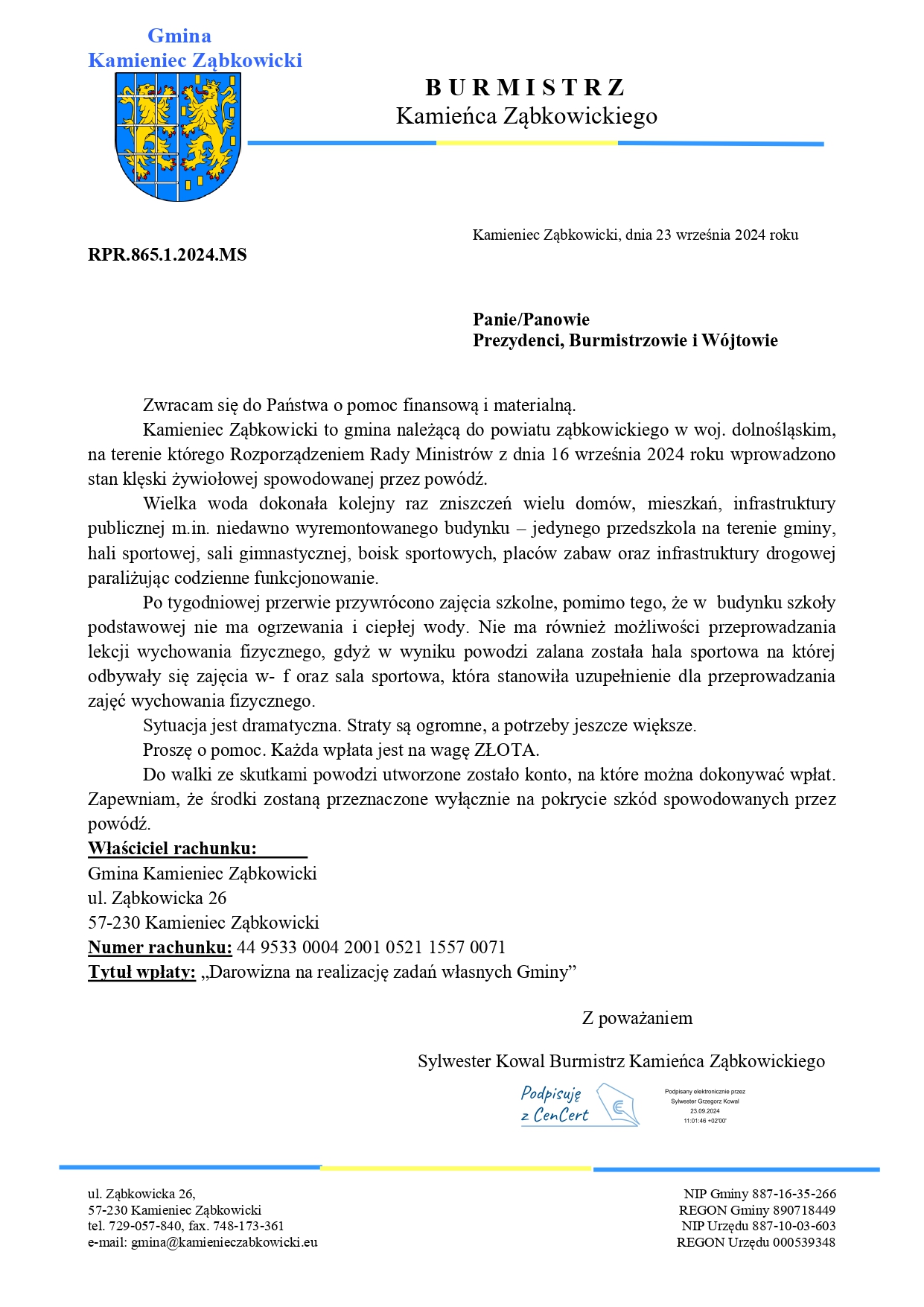 prośba o pomoc