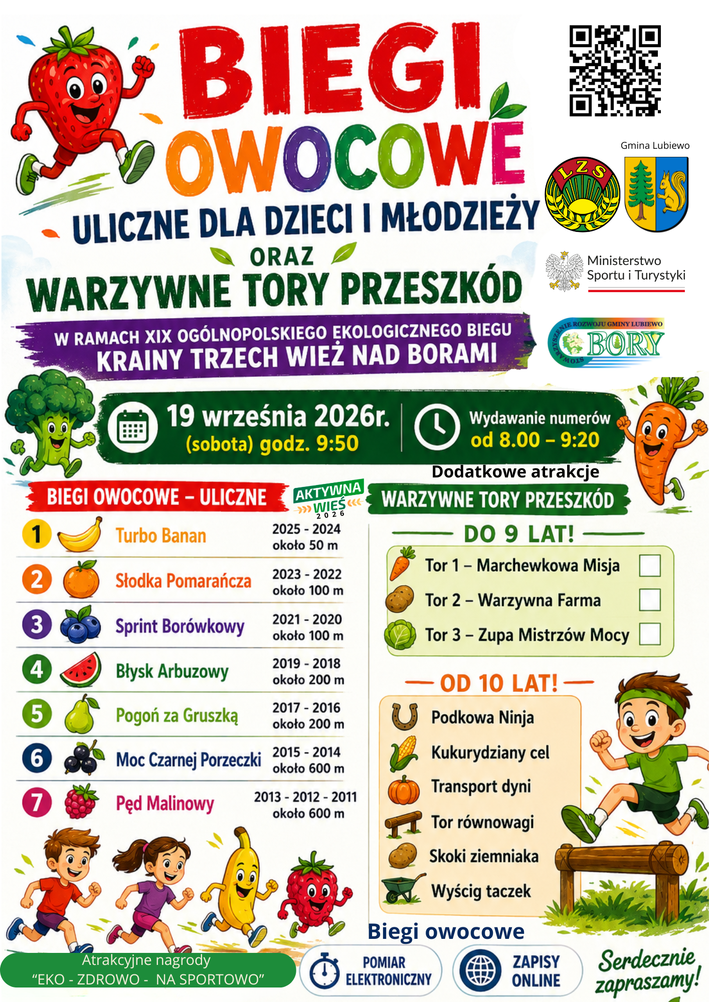bieg i&nbsp;warzywne tory przeszkod 