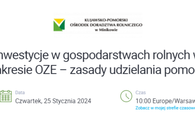 Zdjęcie do Inwestycje w gospodarstwach rolnych w zakresie OZE &ndash; zasady udzielania pomocy