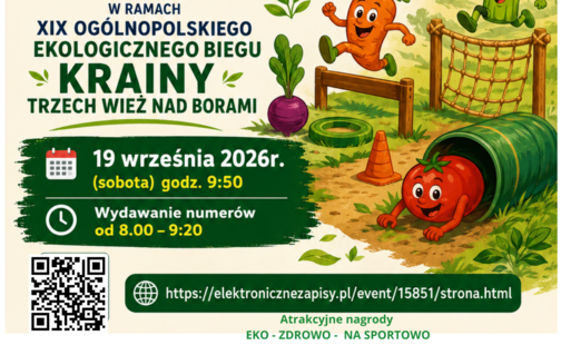 Zdjęcie do Biegi uliczne owocowe dla dzieci i młodzieży  w ramach Biegu Krainy  3. Wież nad Borami 