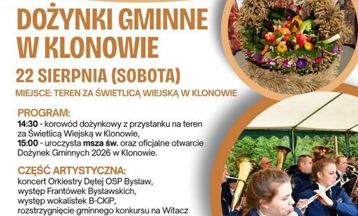 #Dożynki2026 #Klonów #GminaLubiewo #Tradycja #ŚwiętoPlonów #Zabawa