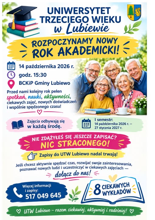 Zdjęcie do UNIWERSYTET TRZECIEGO WIEKU W LUBIEWIE